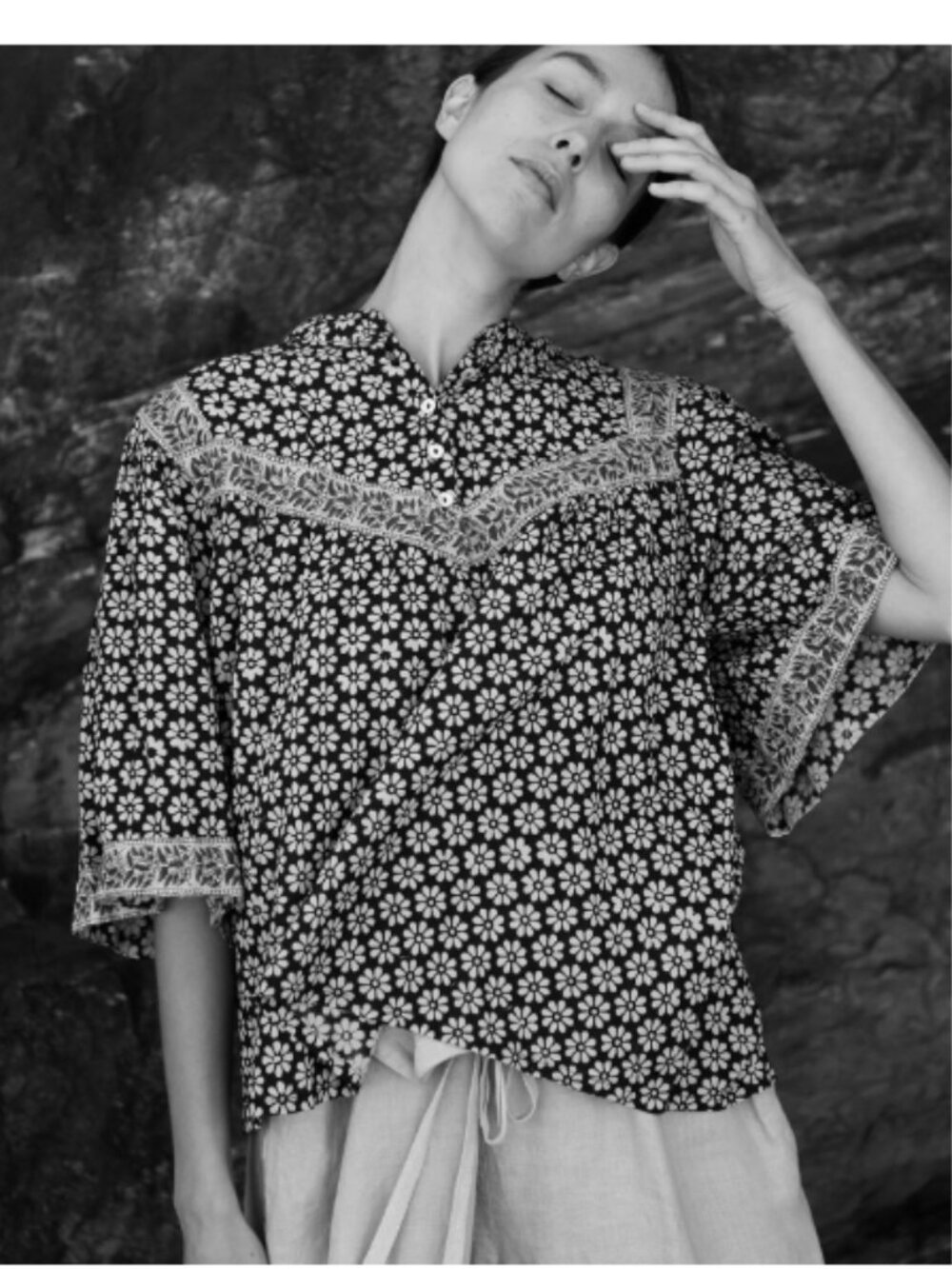 Kinga Csilla The Orlan Block Printed Top